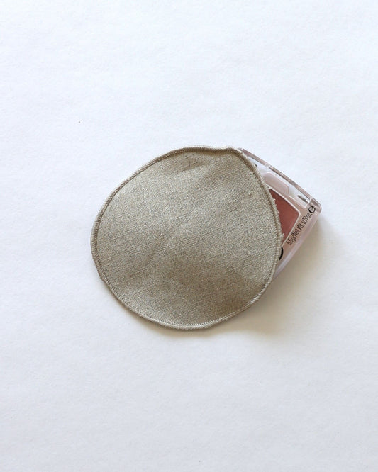 Waschbare Abschminkpads aus reinem Bio-Leinen im 5er Set, Flachs (UNDYED)