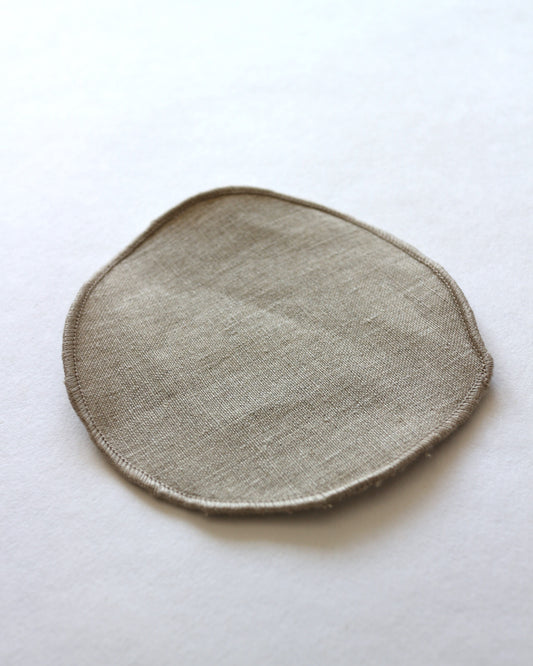 Waschbare Abschminkpads aus reinem Bio-Leinen im 5er Set, Flachs (UNDYED)