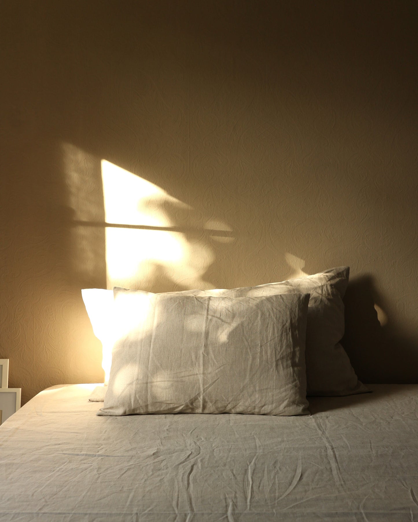 Kissenbezug 40x60 cm aus reinem Bio-Leinen, Flachs (UNDYED)