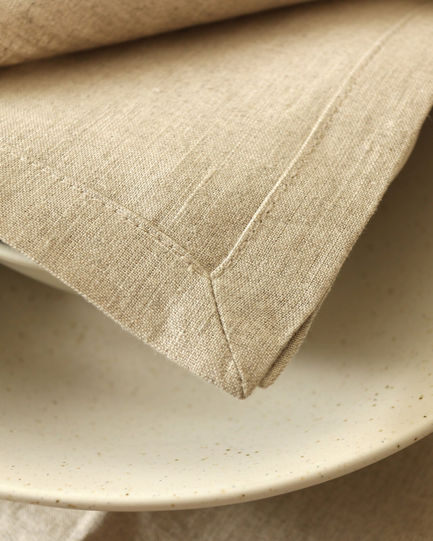 Leinenservietten im 2er Set aus reinem Bio-Leinen, Flachs (UNDYED)