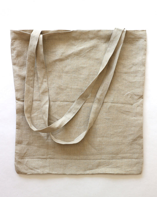 Leinentasche aus reinem Bio-Leinen, Flachs (UNDYED)
