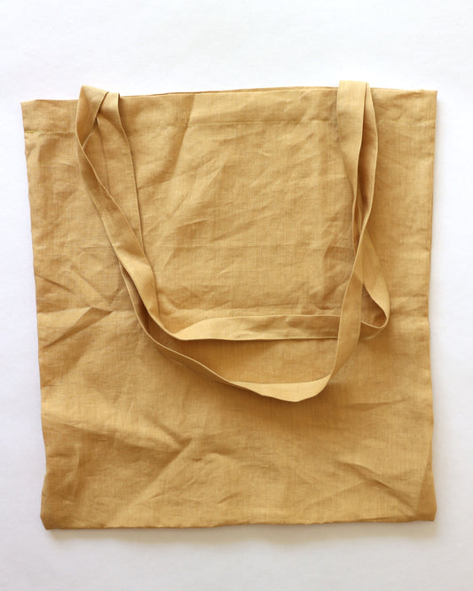Leinentasche aus reinem Bio-Leinen, Honiggelb