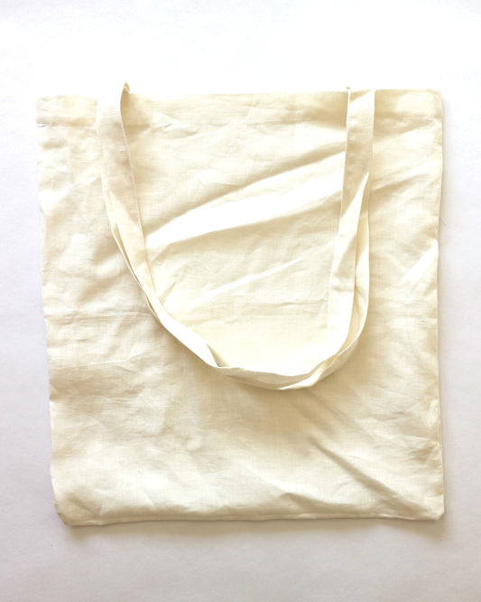 Leinentasche aus reinem Bio-Leinen, Offwhite