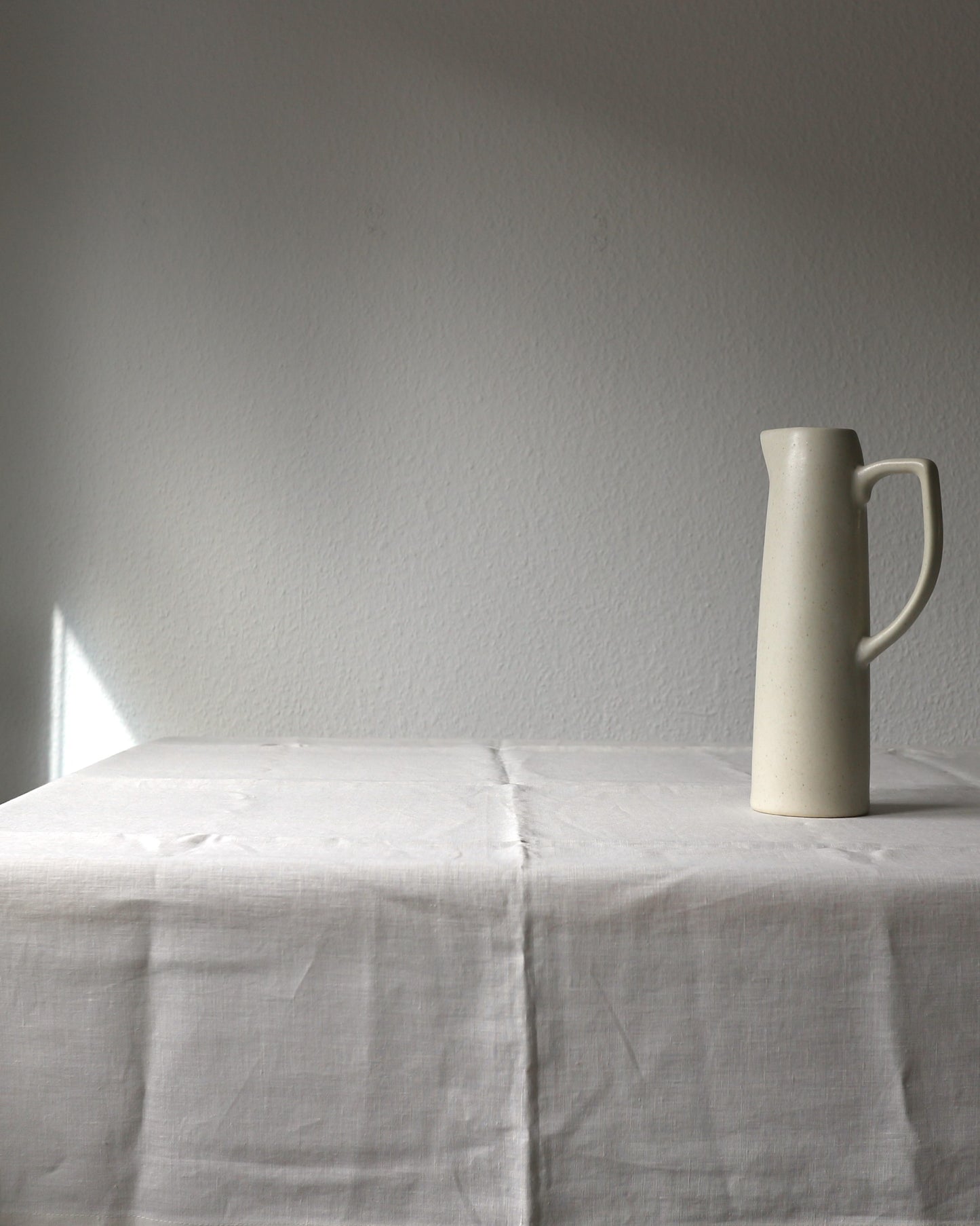 Leinentischdecke aus reinem Bio-Leinen, Offwhite