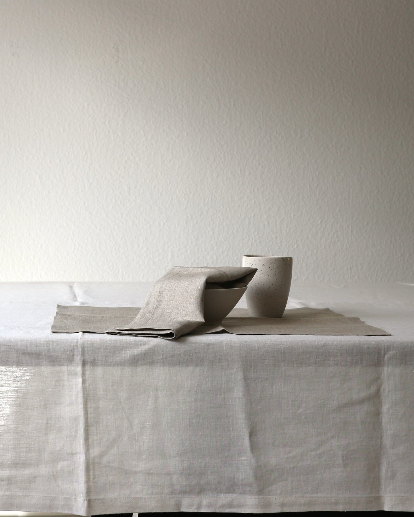 Leinen-Tischsets im 2er Set aus reinem Bio-Leinen, Flachs (UNDYED)