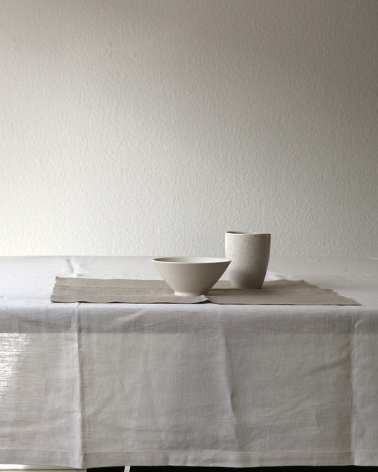 Leinen-Tischsets im 2er Set aus reinem Bio-Leinen, Flachs (UNDYED)