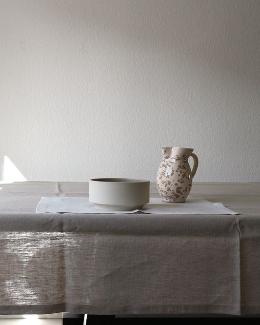 Leinen-Tischsets im 2er Set aus reinem Bio-Leinen, Offwhite