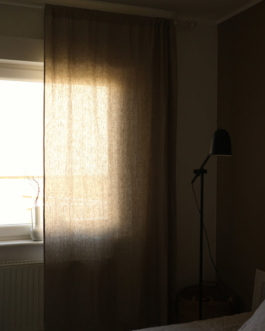 Leinenvorhänge im 2er Set aus reinem Bio-Leinen, Flachs (UNDYED)