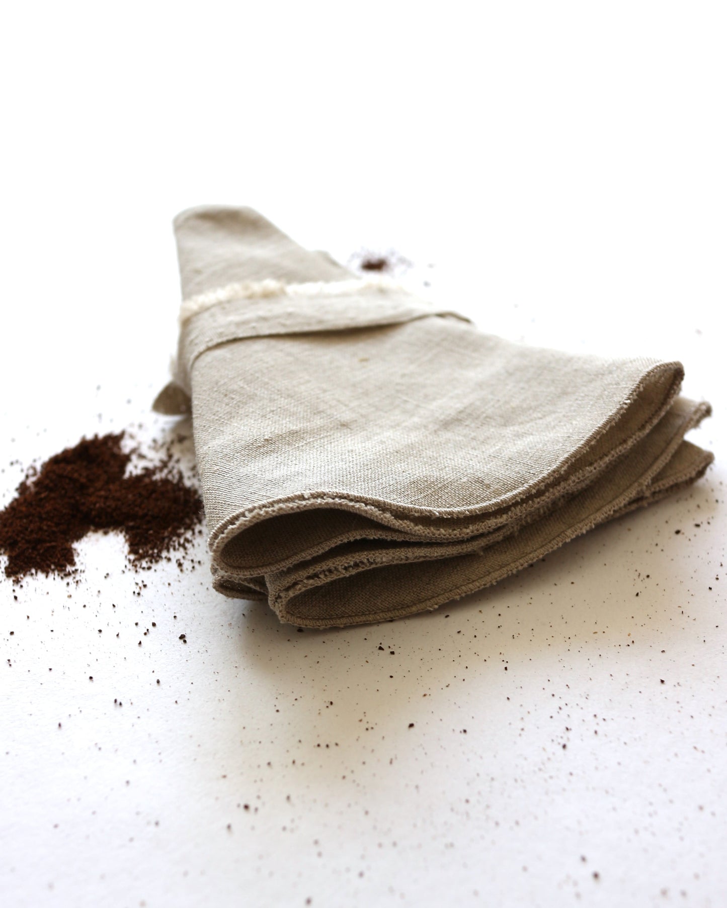 Wiederverwendbare Kaffeefilter aus reinem Bio-Leinen im 3er Set, Flachs (UNDYED)