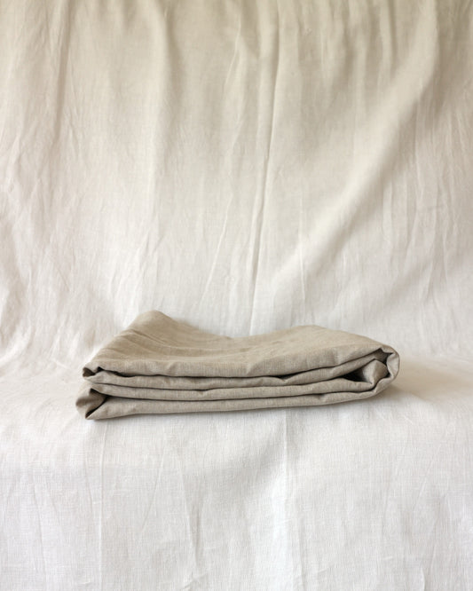 Bettlaken aus reinem Bio-Leinen, Flachs (UNDYED)