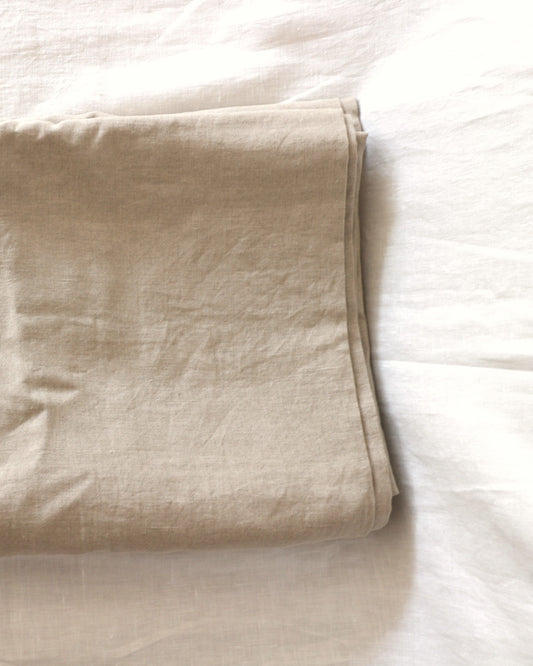 Bettlaken aus reinem Bio-Leinen, Flachs (UNDYED)