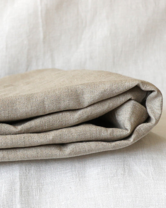 Bio-Leinenstoff als Meterware in Flachs (Undyed)