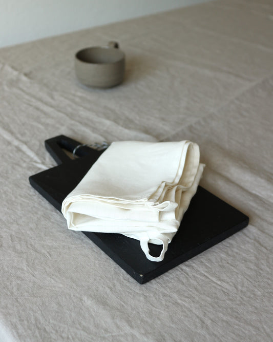 Geschirrtuch aus reinem Bio-Leinen, Offwhite
