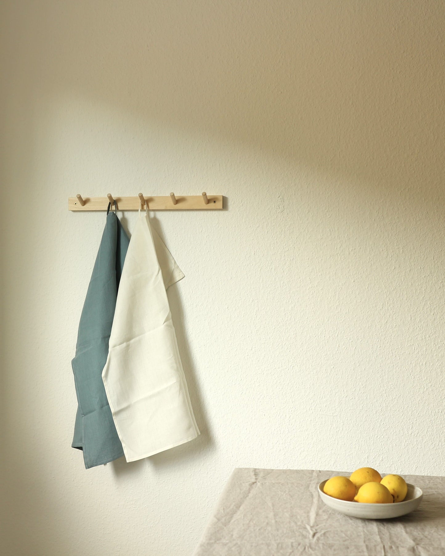 Geschirrtuch aus reinem Bio-Leinen, Offwhite