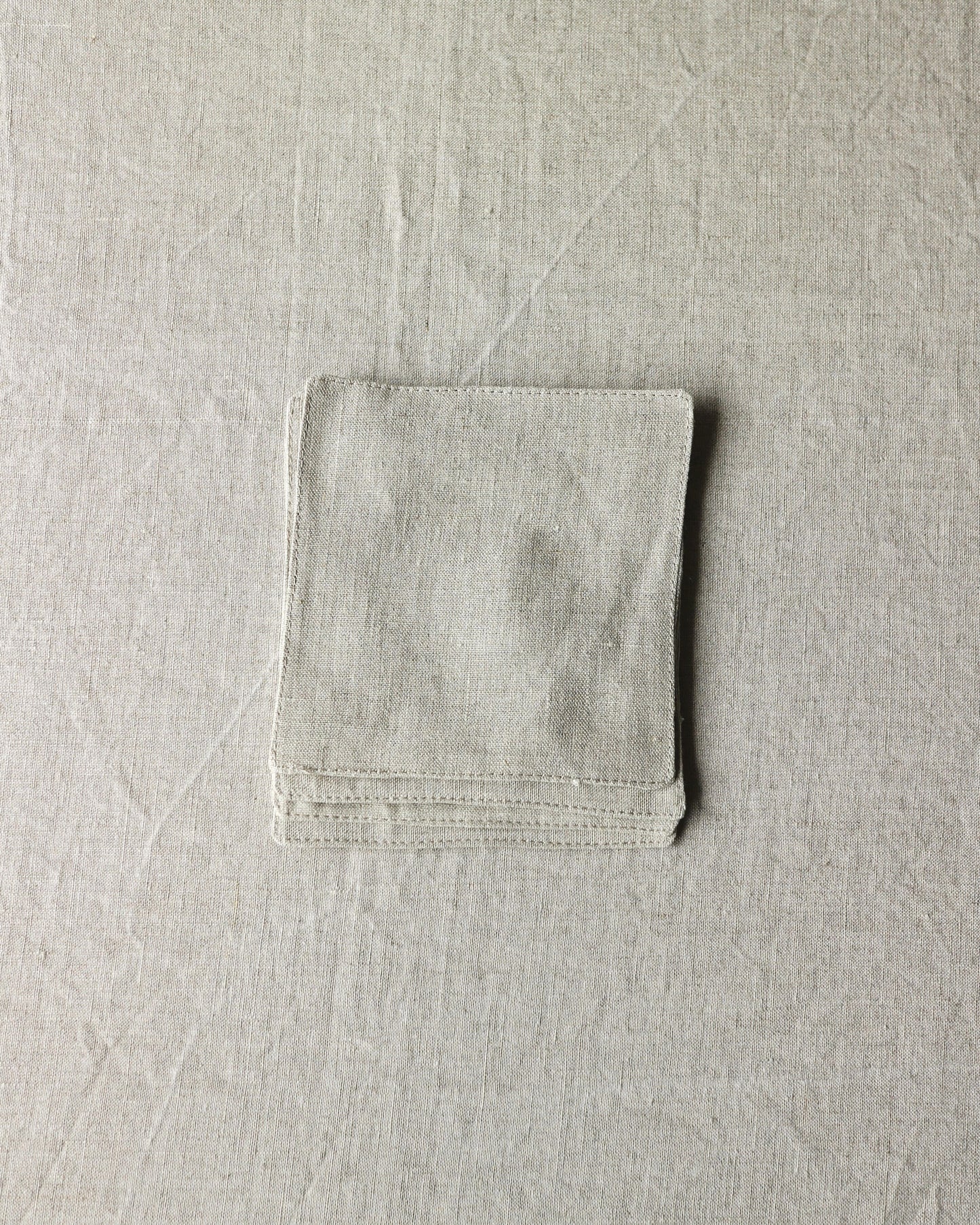 Glasuntersetzer aus reinem Bio-Leinen im 4er Set, Flachs (Undyed)
