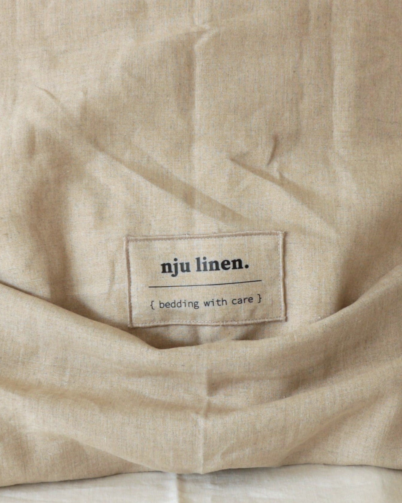 Kissenbezug 50x90 cm aus reinem Bio-Leinen, Flachs (UNDYED)