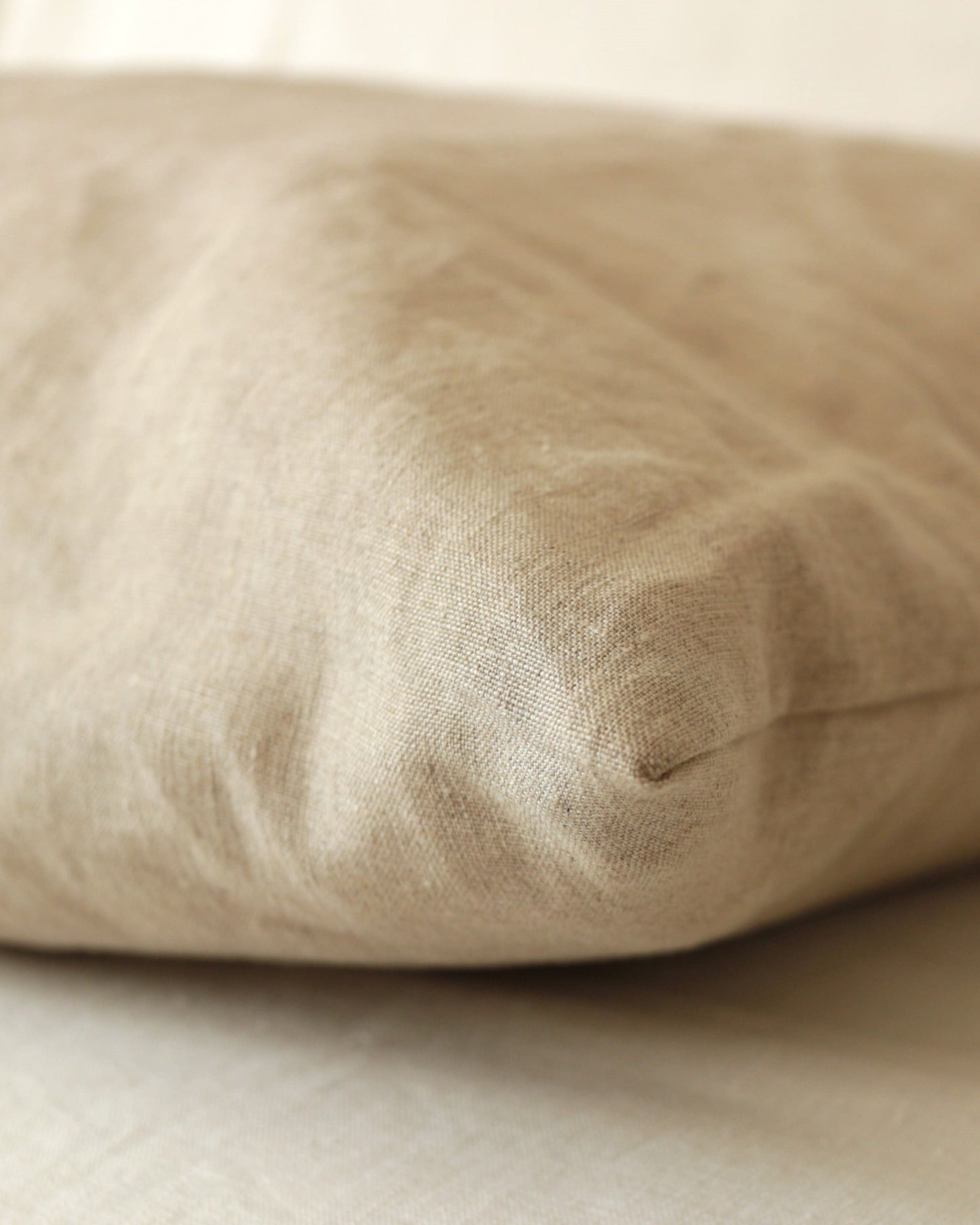Kissenbezug 40x60 cm aus reinem Bio-Leinen, Flachs (UNDYED)
