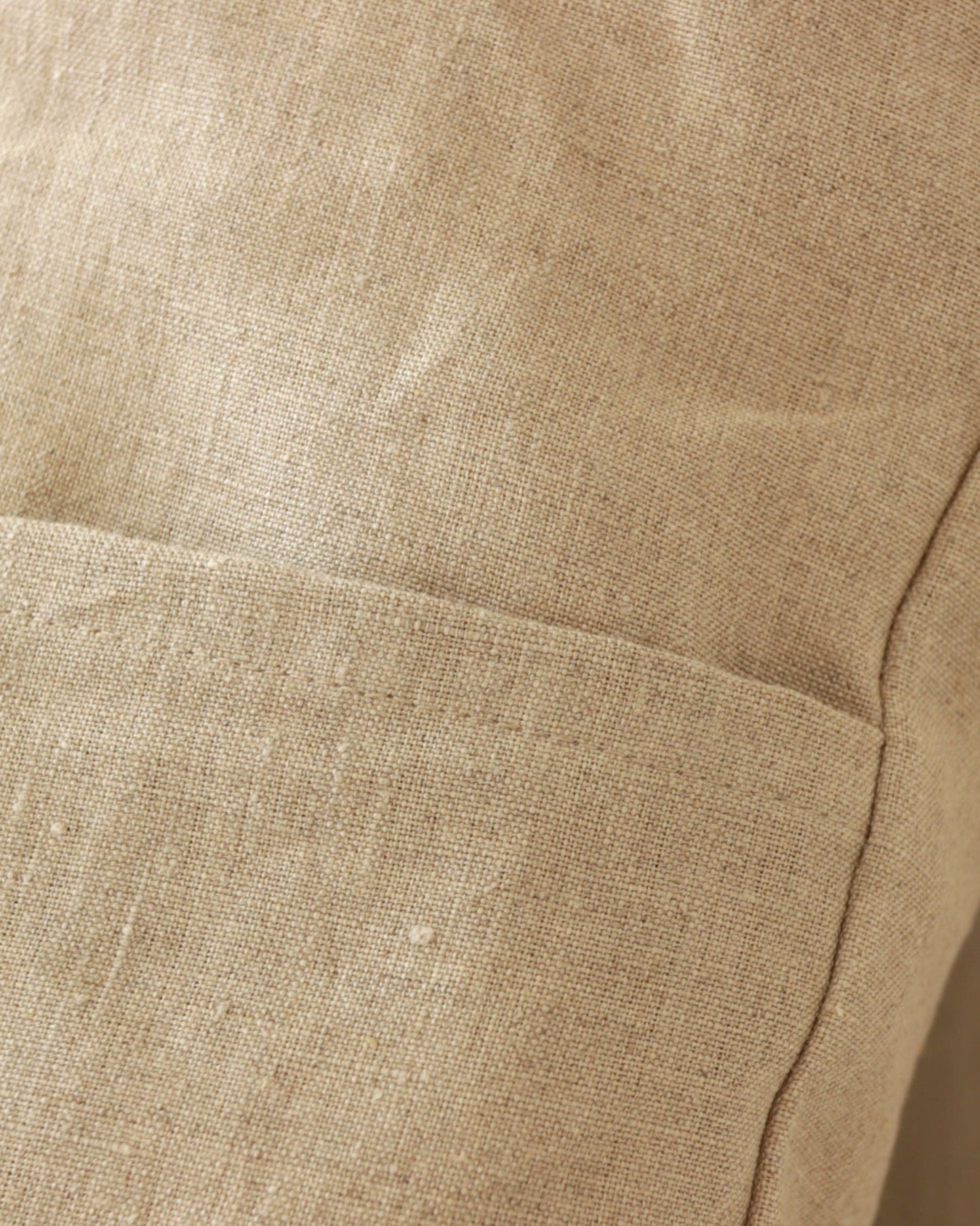 Kissenbezug 50x90 cm aus reinem Bio-Leinen, Flachs (UNDYED)