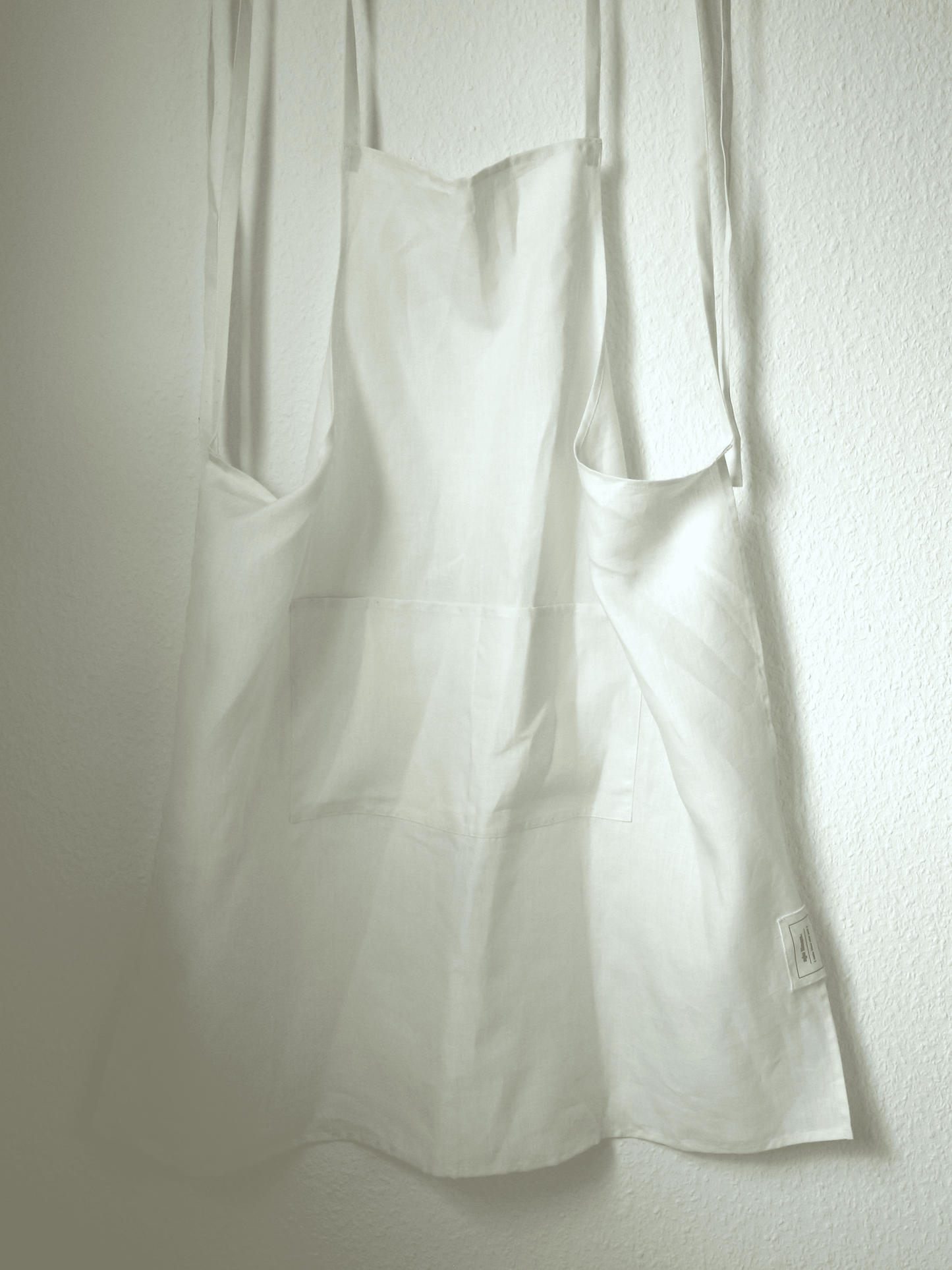 Kochschürze aus reinem Bio-Leinen in Offwhite, unisex