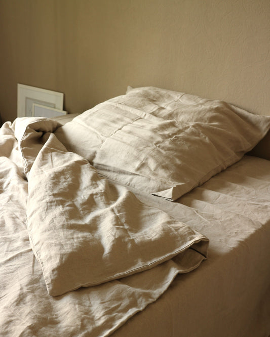 Kinderbettwäsche aus reinem Bio-Leinen, Flachs (UNDYED)