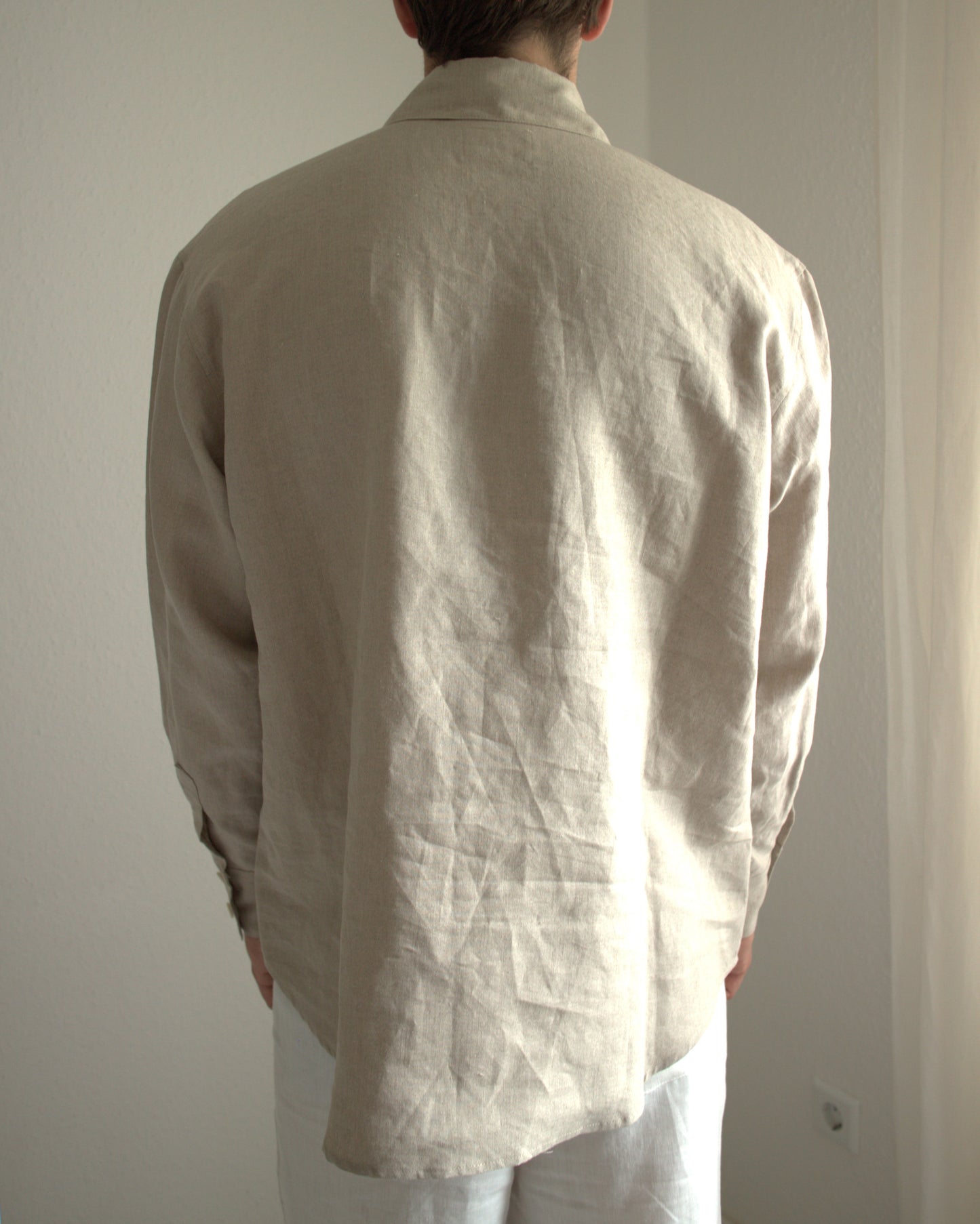 Leinenhemd für Herren in Flachs (undyed) aus Bio-Leinen