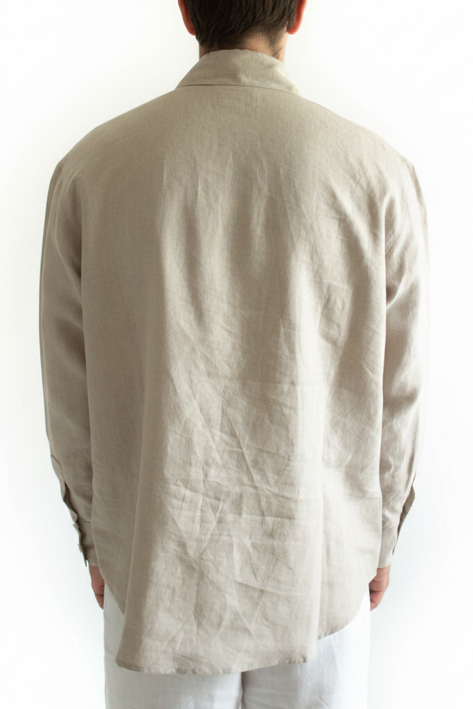 Leinenhemd für Herren in Flachs (undyed) aus Bio-Leinen