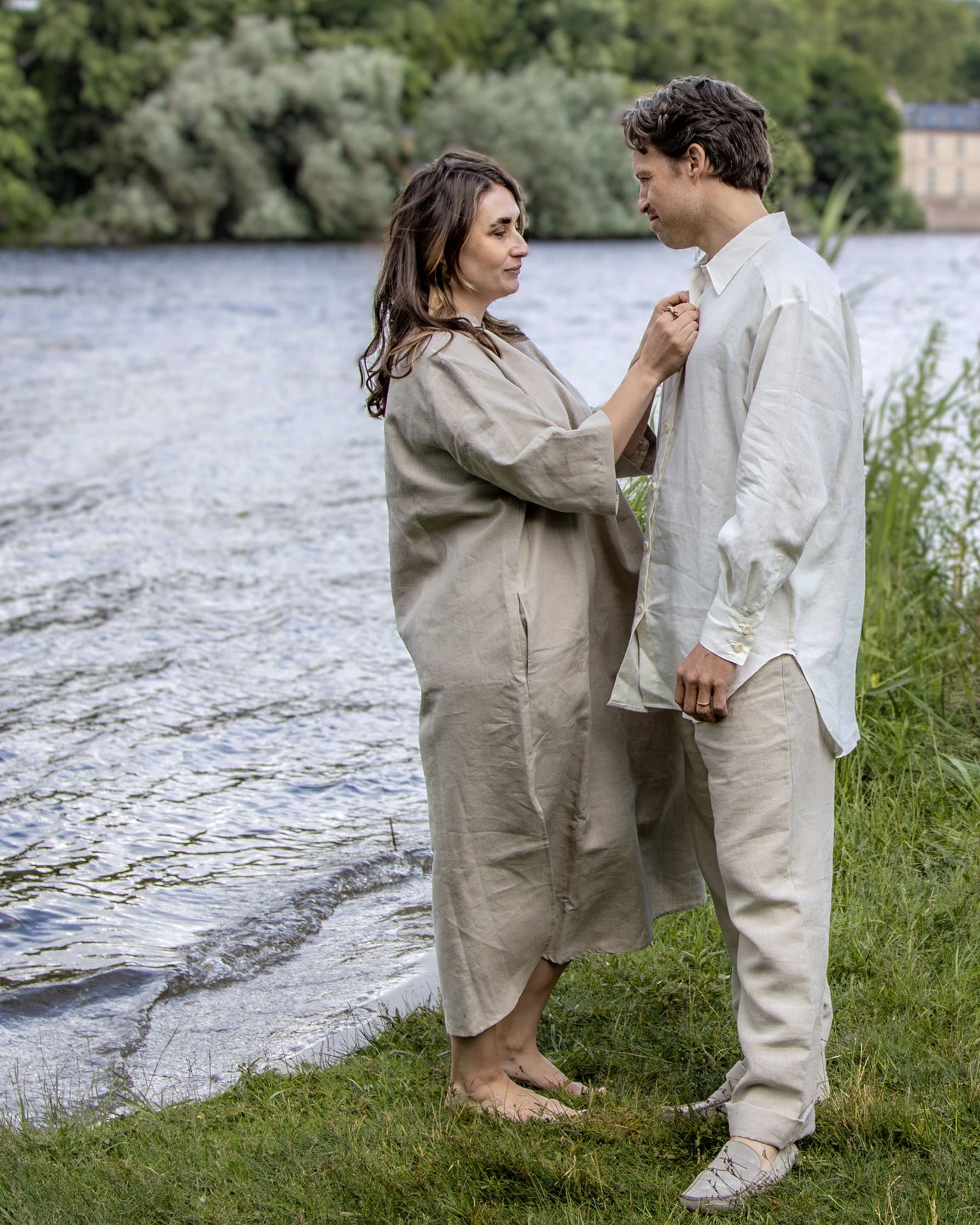 Leinenkleid in Flachs (Undyed) aus 100% Bio-Leinen