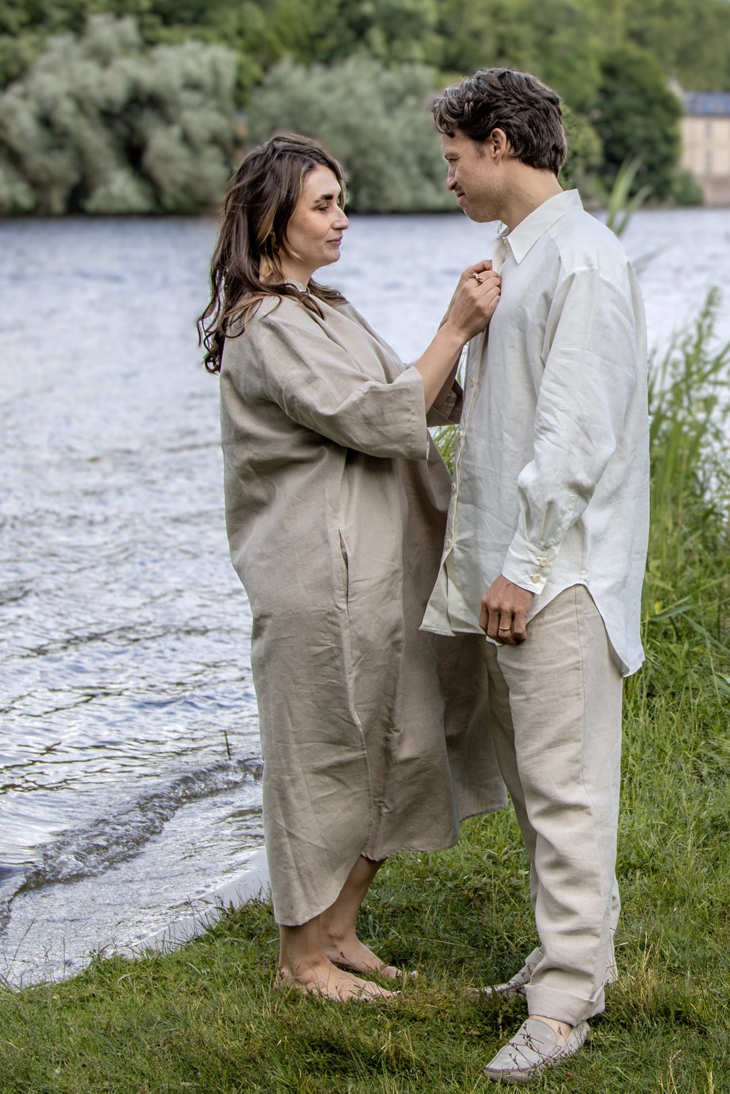 Leinenkleid in Flachs (Undyed) aus 100% Bio-Leinen