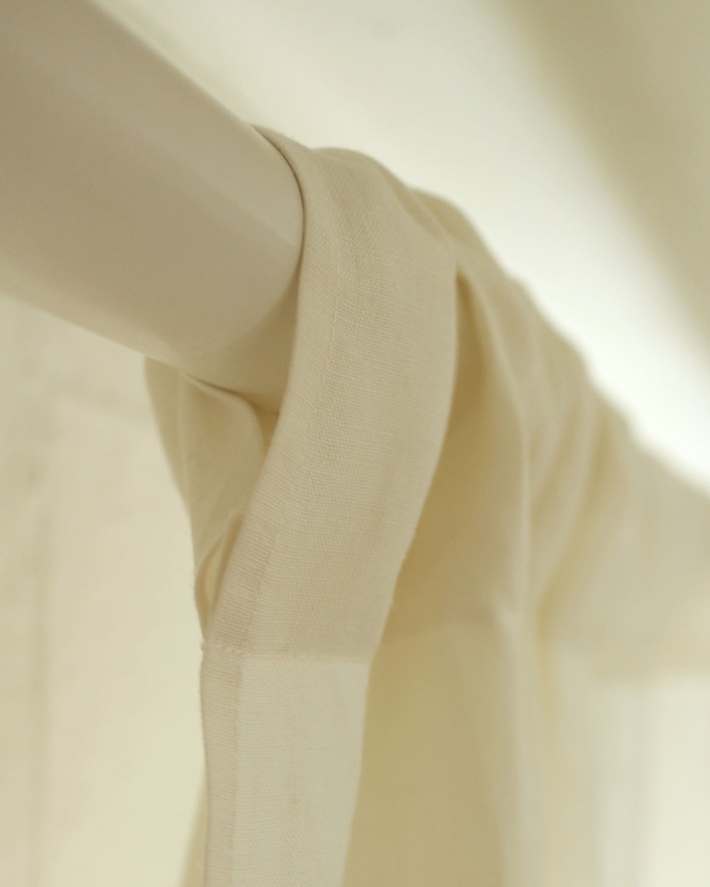 Leinenvorhang aus reinem Bio-Leinen, Offwhite