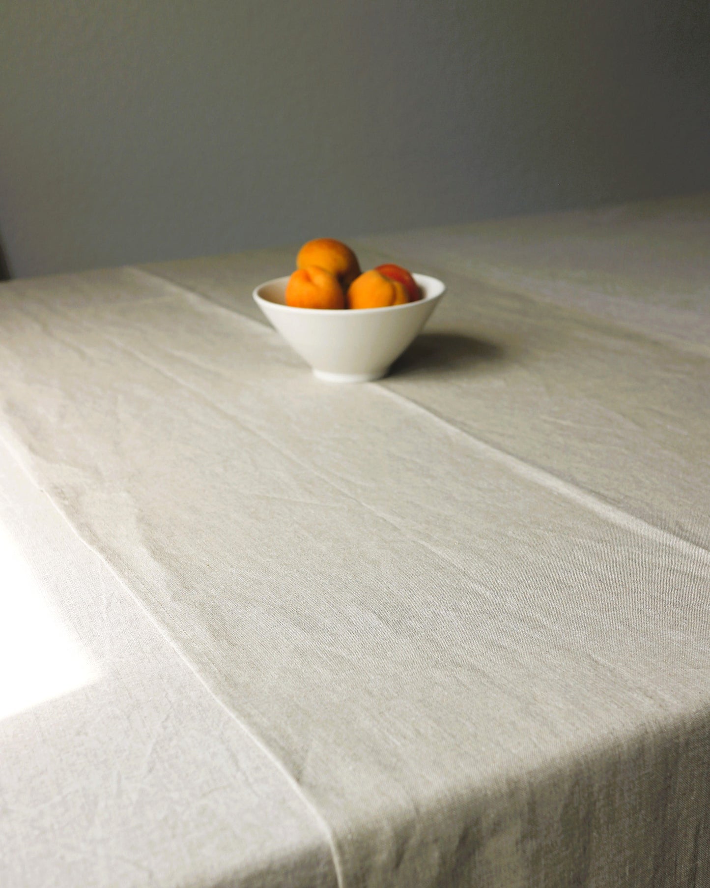 Tischläufer aus reinem Bio-Leinen, Flachs (Undyed)
