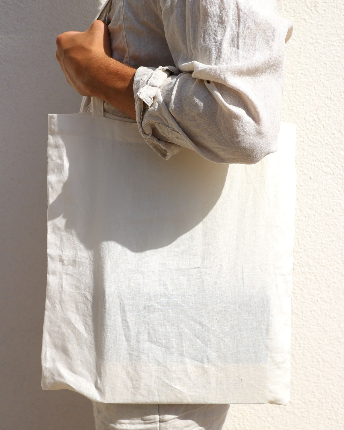 Leinentasche aus reinem Bio-Leinen in Offwhite. Made in Berlin – njulinen