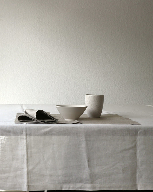 Leinen-Tischset aus reinem Bio-Leinen, Flachs (UNDYED)