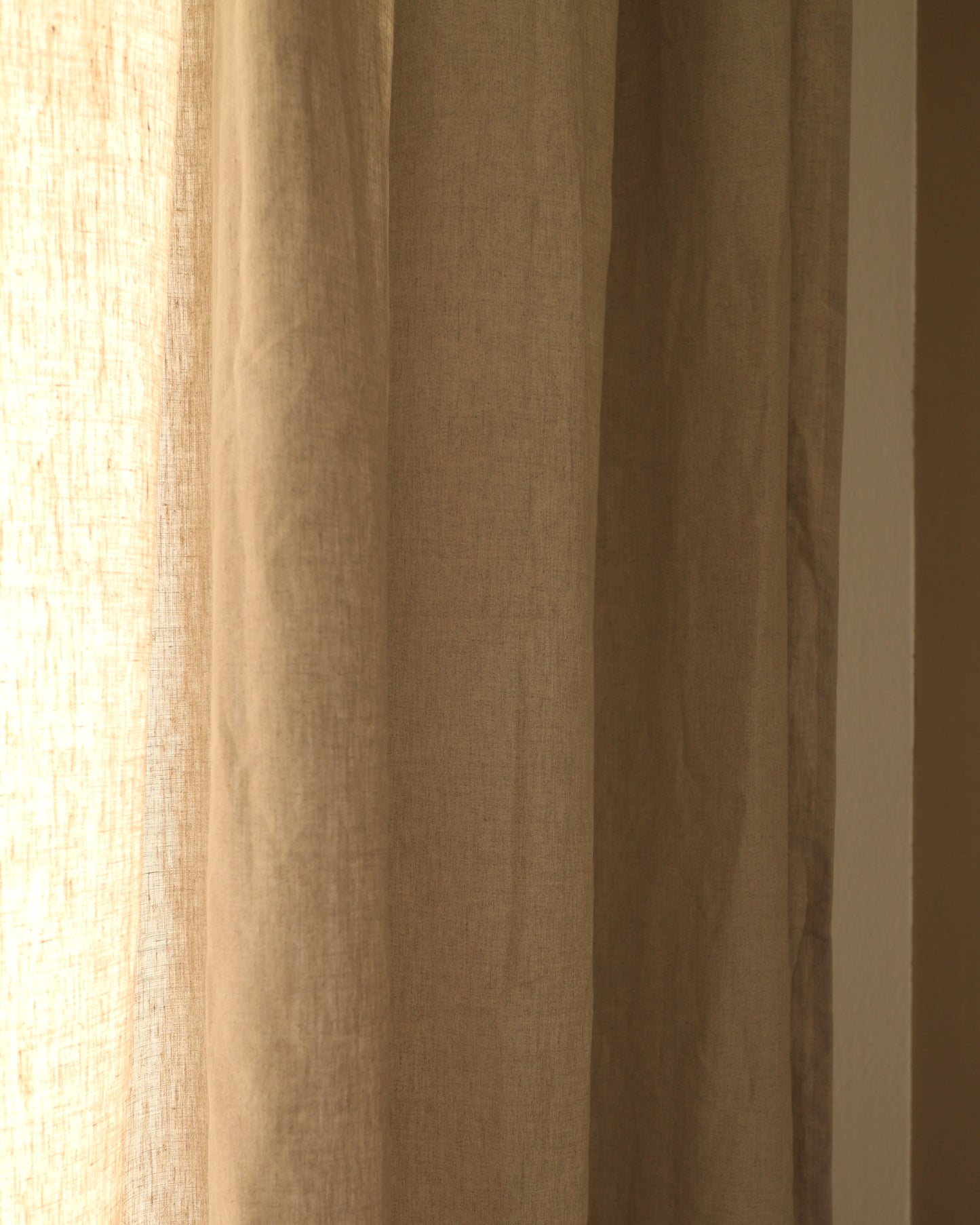 Leinenvorhang aus reinem Bio-Leinen, Flachs (UNDYED)