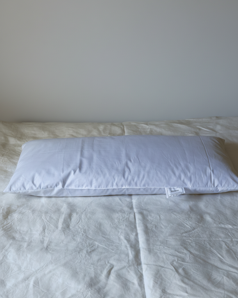 Naturkissen aus Bio-Hanf in 40x80 cm mit Bio-Baumwollbezug