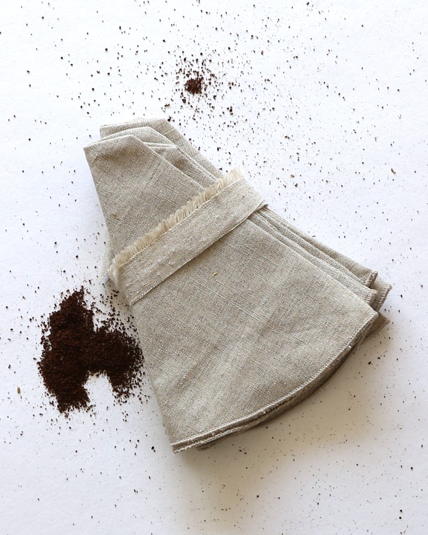 Wiederverwendbare Kaffeefilter aus reinem Bio-Leinen im 3er Set, Flachs (UNDYED)