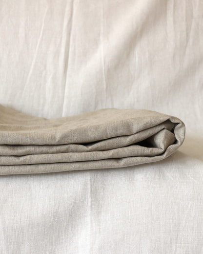 Bettlaken aus reinem Bio-Leinen, Flachs (UNDYED)
