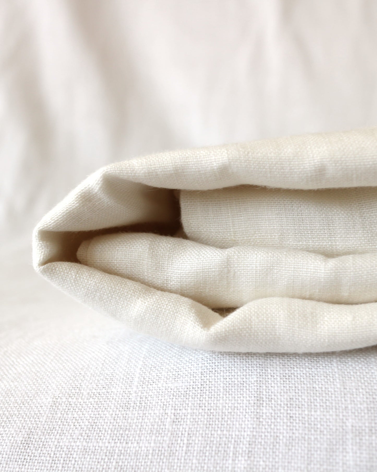 Bettlaken aus reinem Bio-Leinen, Offwhite