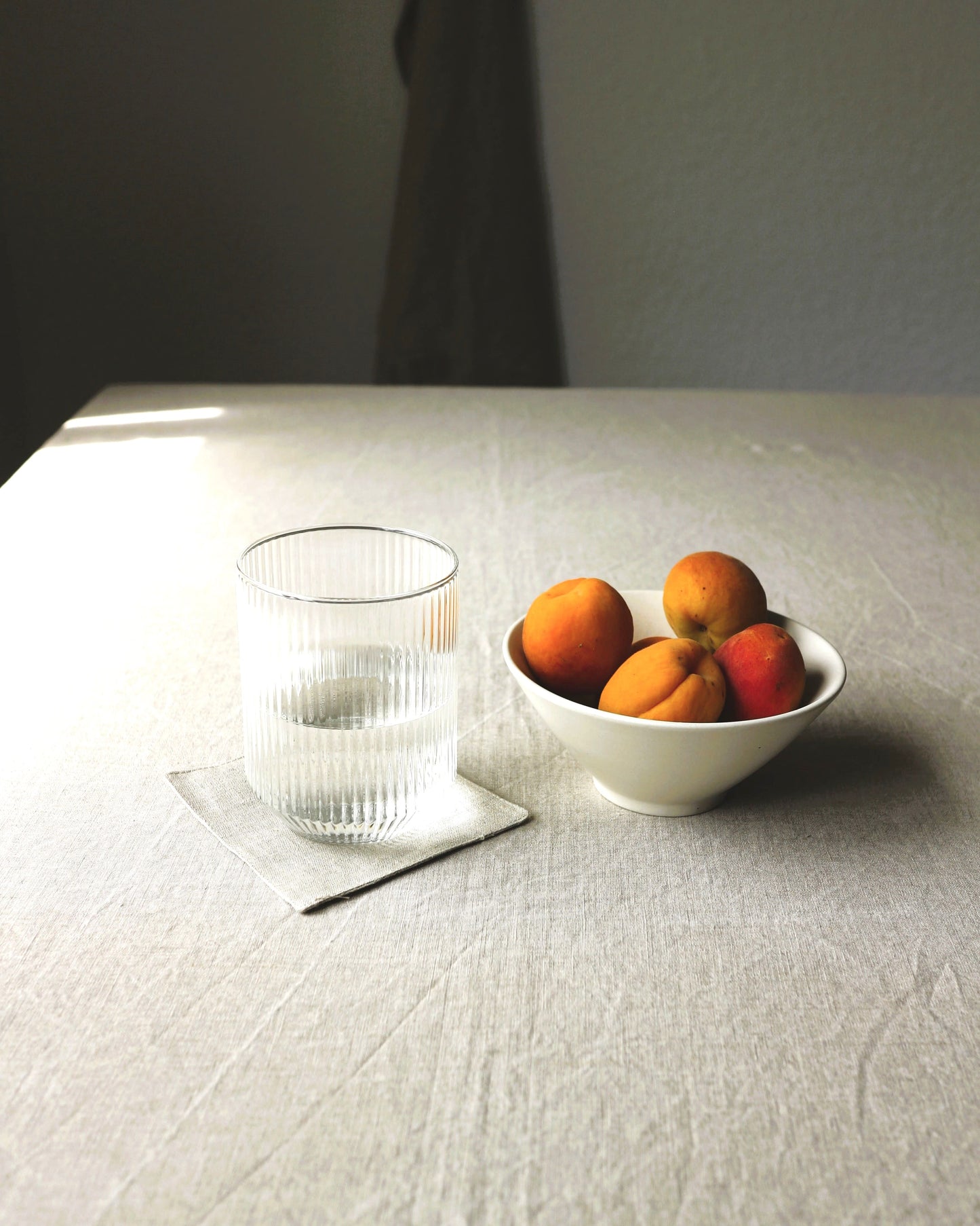 Glasuntersetzer aus reinem Bio-Leinen im 4er Set, Flachs (Undyed)