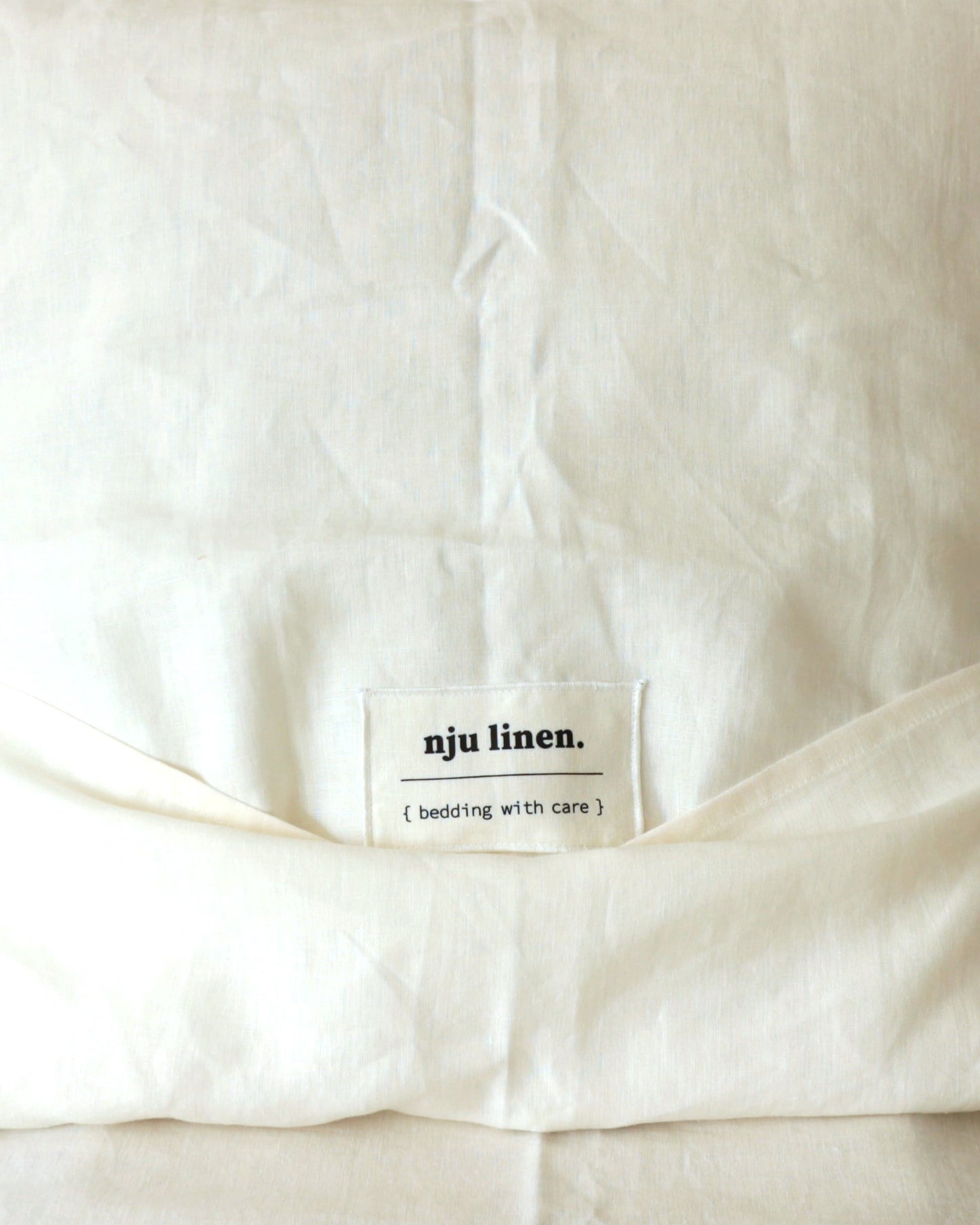 Kissenbezug 40x60 cm aus reinem Bio-Leinen, Offwhite