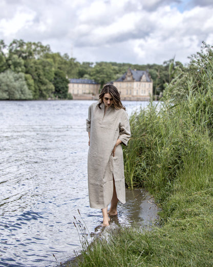 Leinenkleid in Flachs (Undyed) aus 100% Bio-Leinen