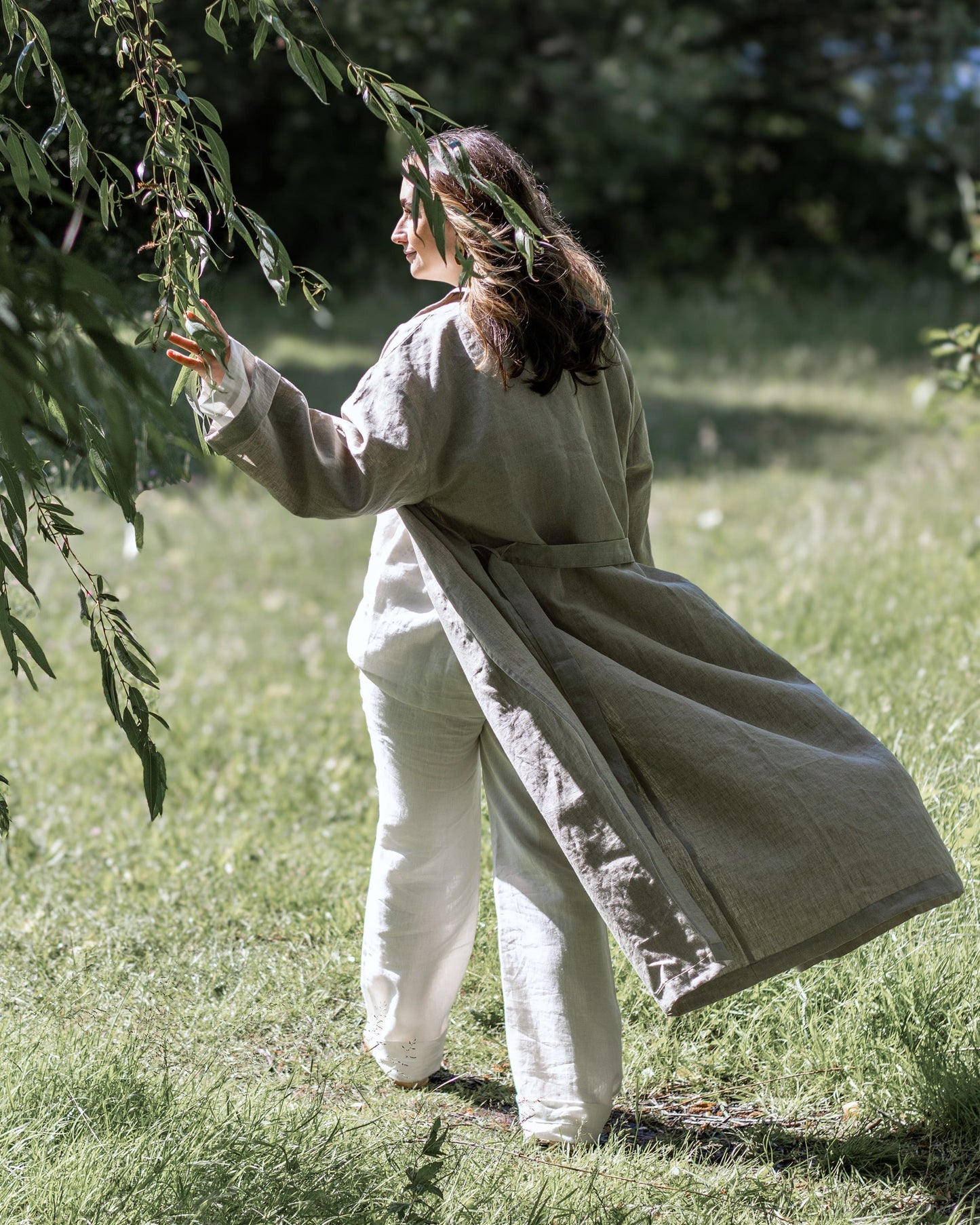 Leinenmantel in Flachs (Undyed) aus 100% Bio-Leinen