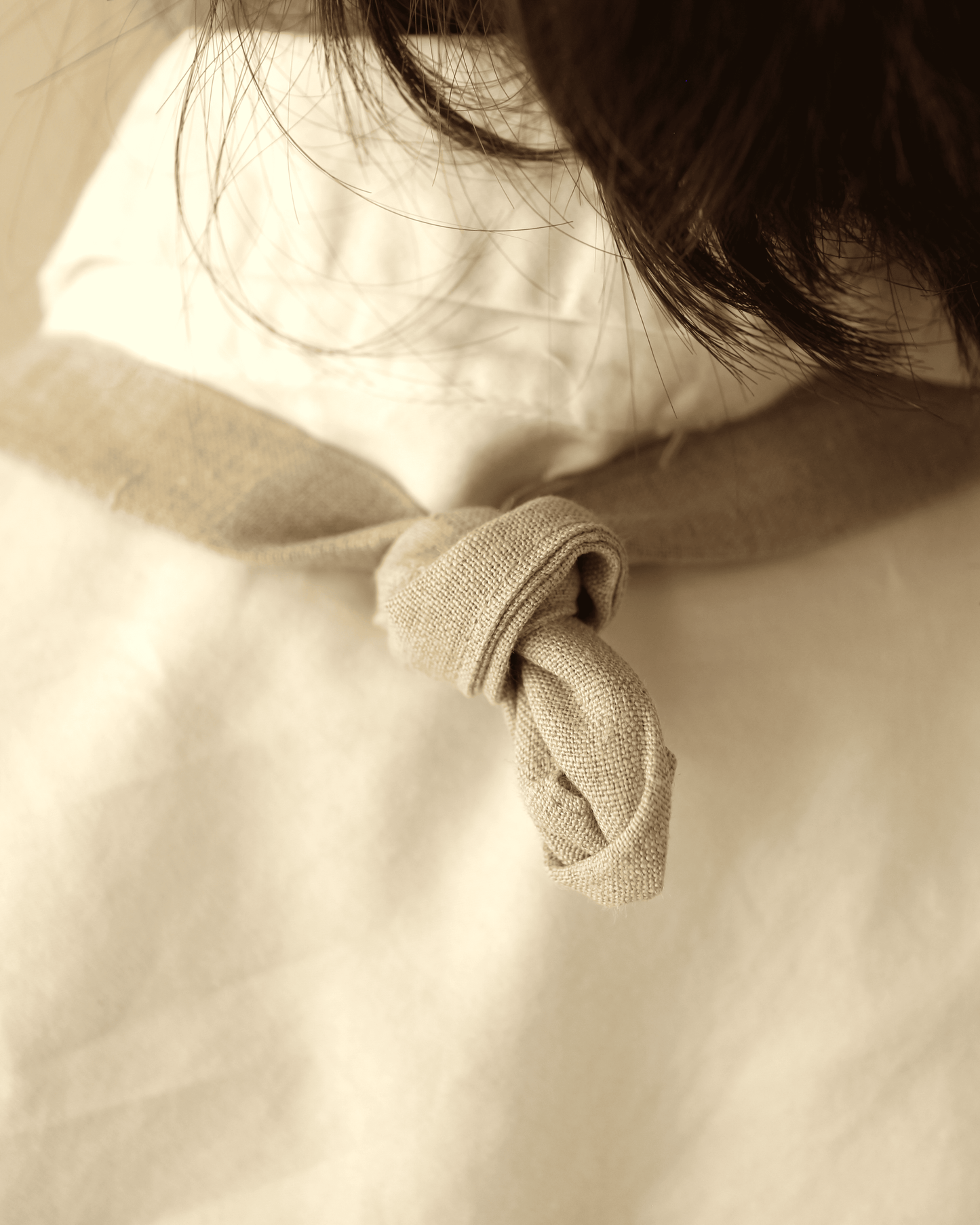 Leinenschürze aus reinem Bio-Leinen, Flachs (undyed)