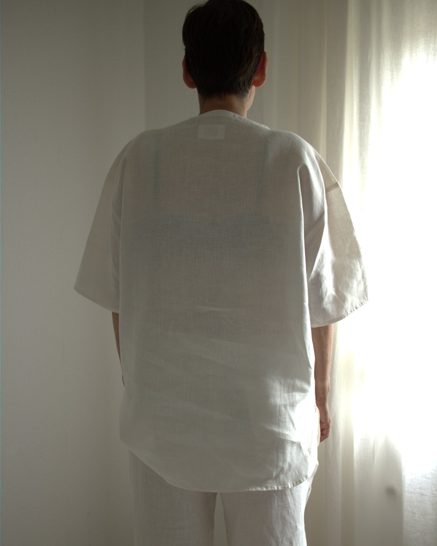 Leinen-Shirt Damen in Naturweiß aus Bio-Leinen
