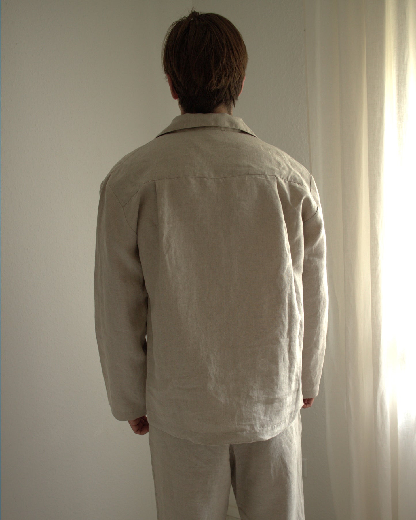 Leinen-Zweiteiler Herren in Flachs (Undyed) aus 100% Bio-Leinen