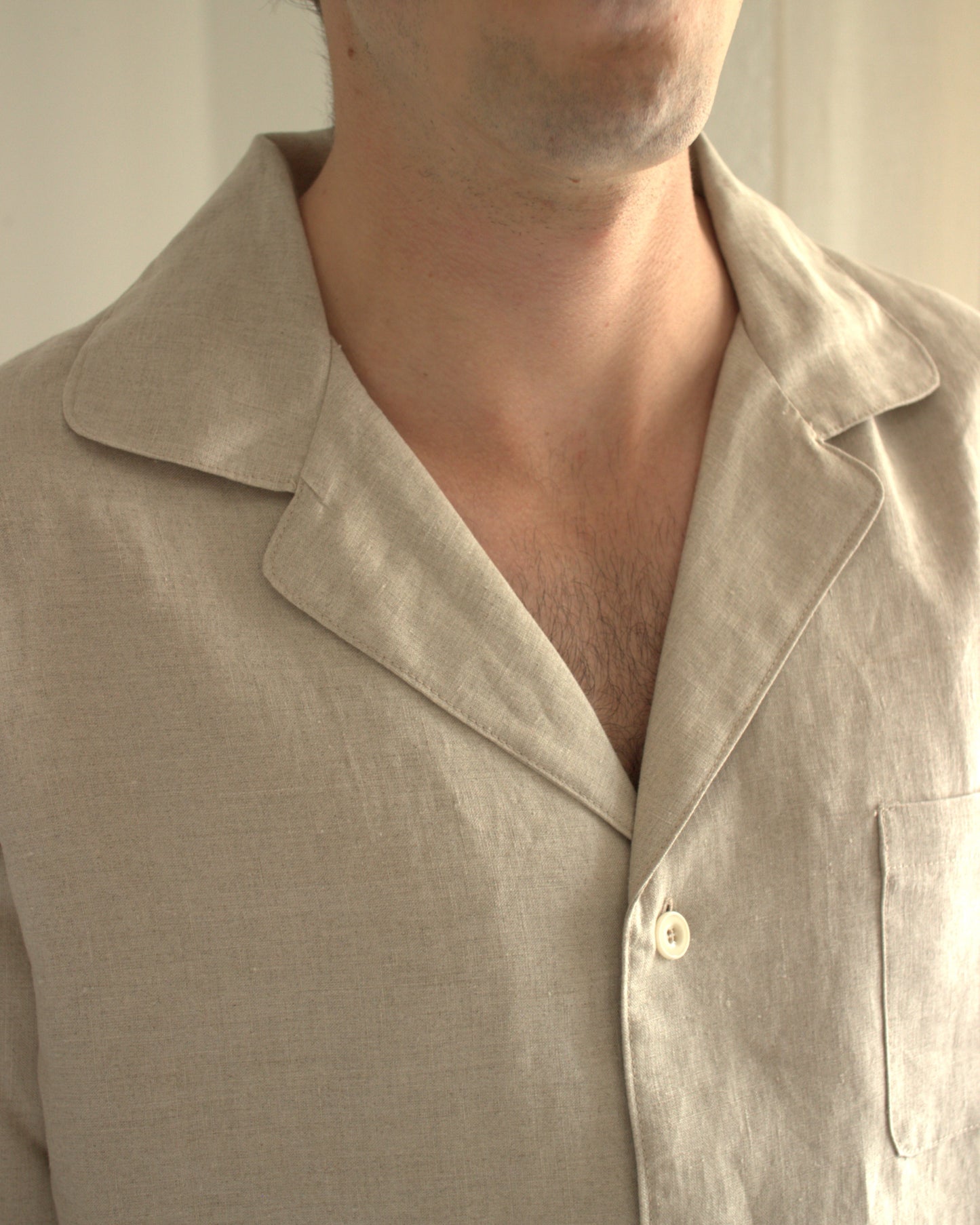 Leinen-Zweiteiler Herren in Flachs (Undyed) aus 100% Bio-Leinen