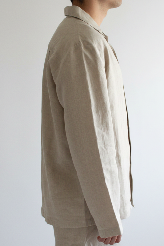 Leinen-Zweiteiler Herren in Flachs (Undyed) aus 100% Bio-Leinen