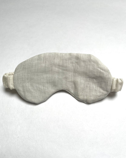 Schlafmaske aus Bio-Leinen, Naturweiß