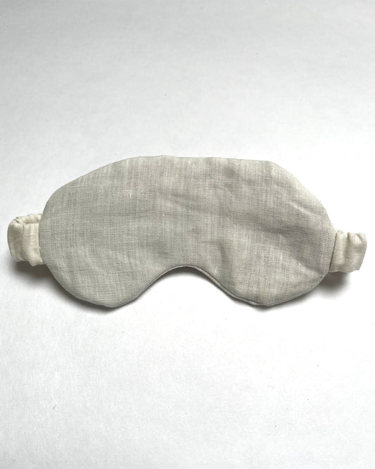 Schlafmaske aus Bio-Leinen, Naturweiß