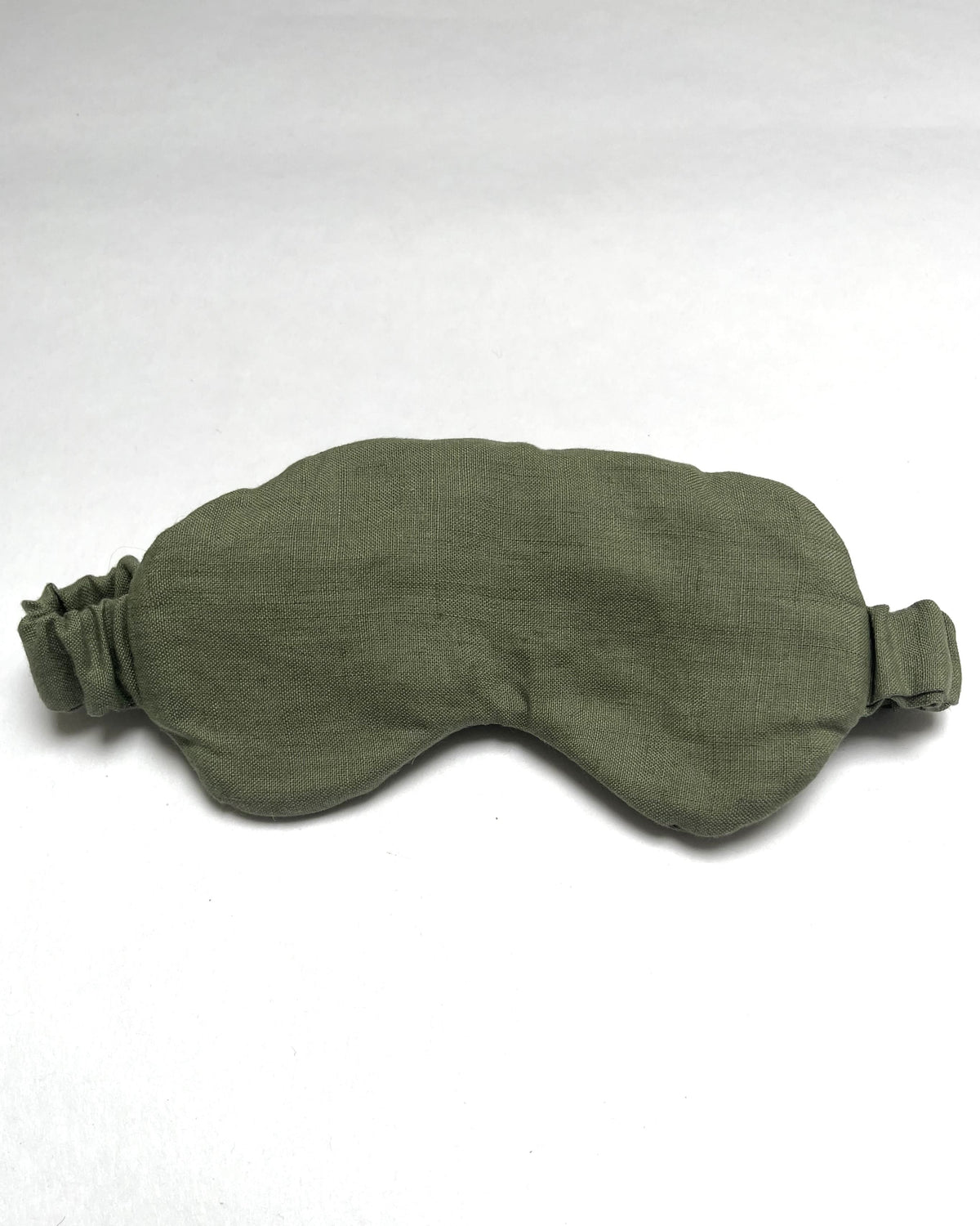 Schlafmaske aus Bio-Leinen, Olivgrün