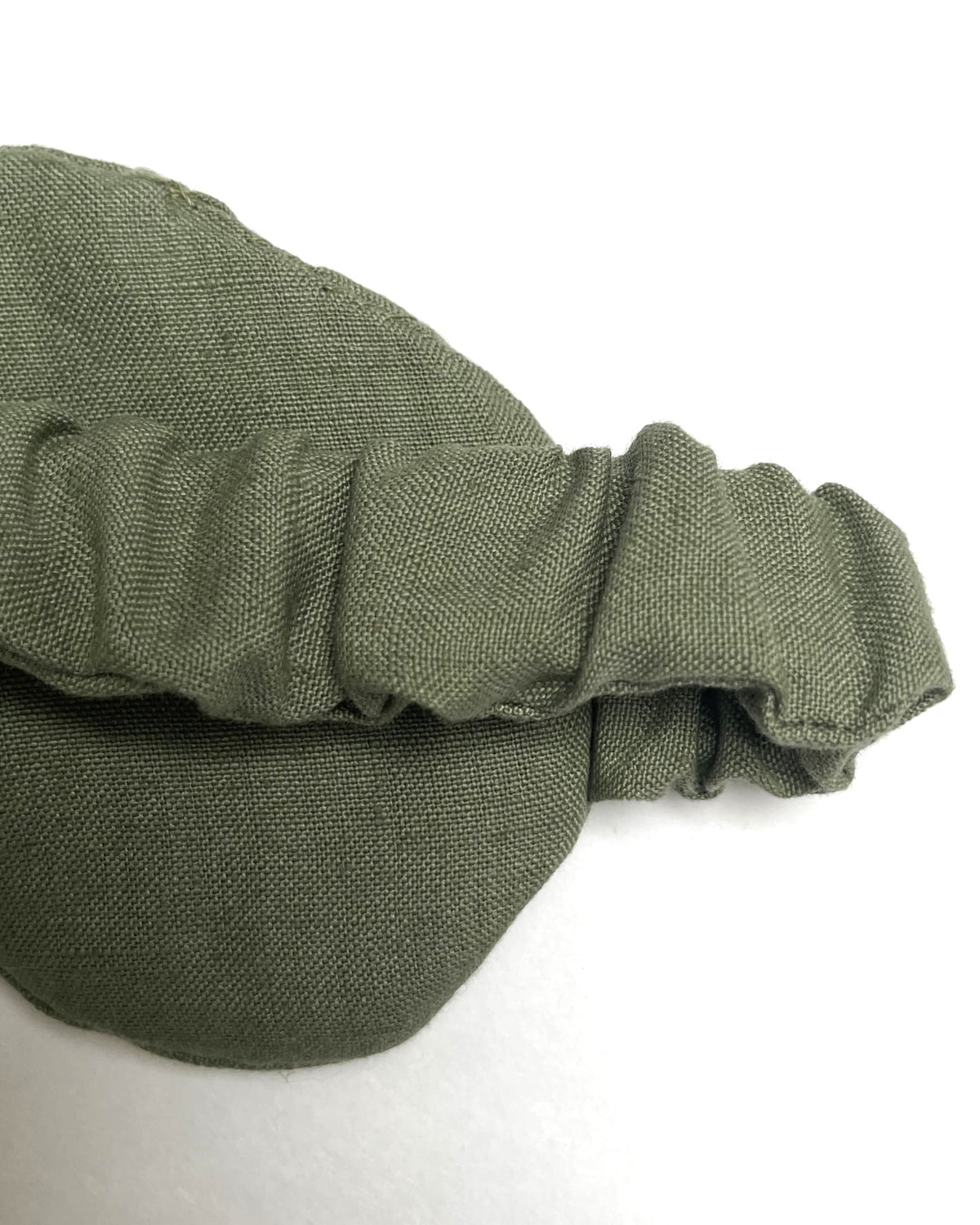 Schlafmaske aus Bio-Leinen, Olivgrün